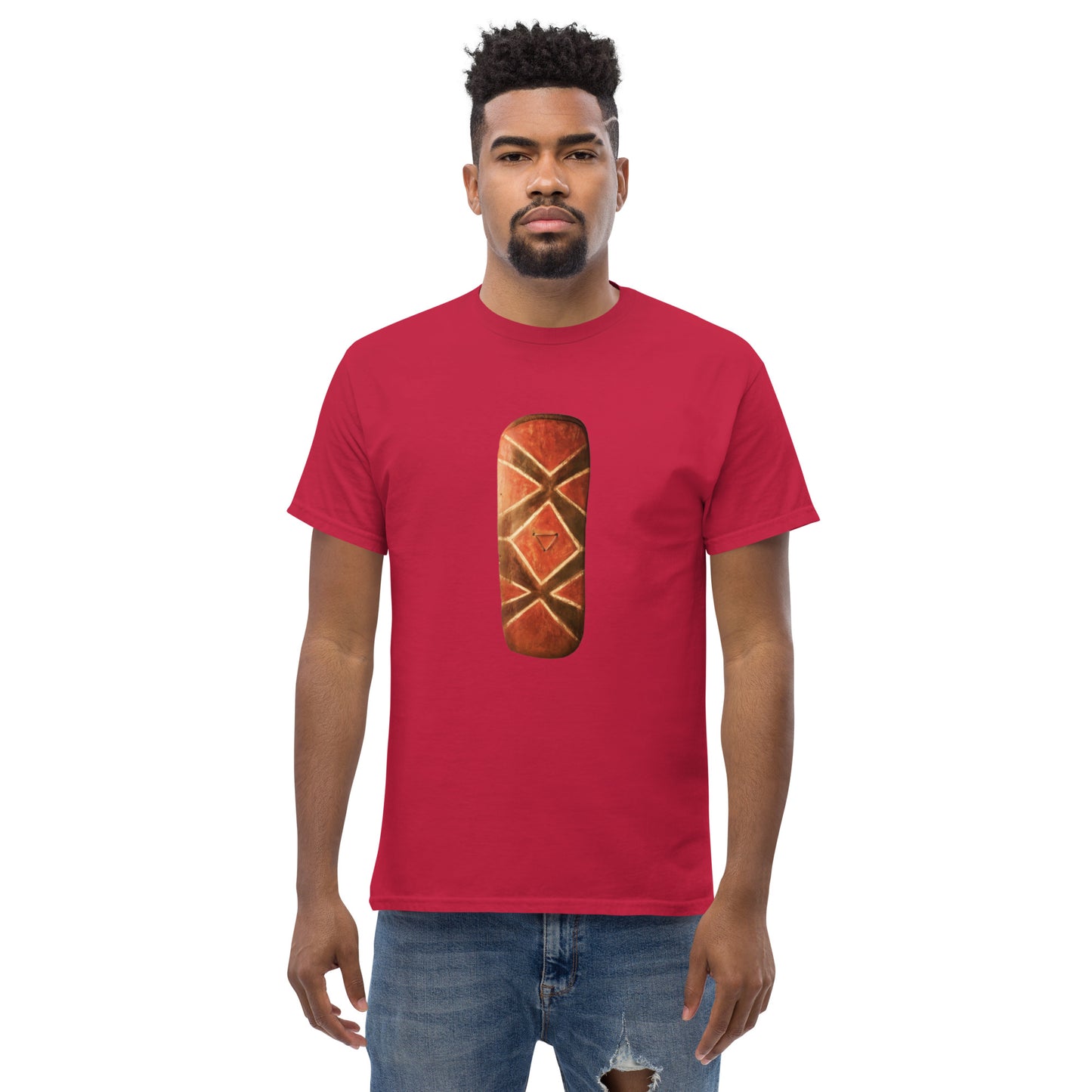 Men's classic tee with Native War Shield design