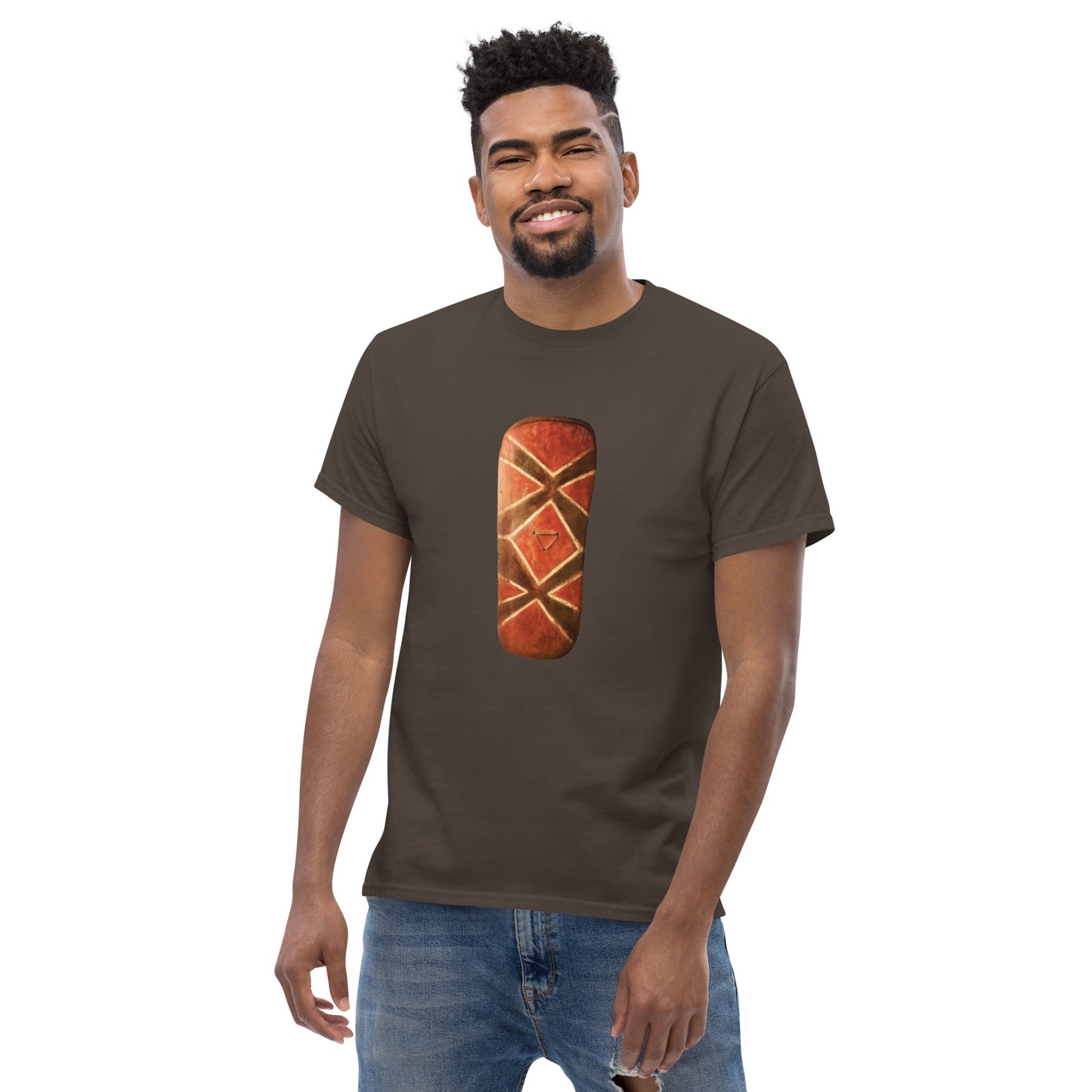 Men's classic tee with Native War Shield design