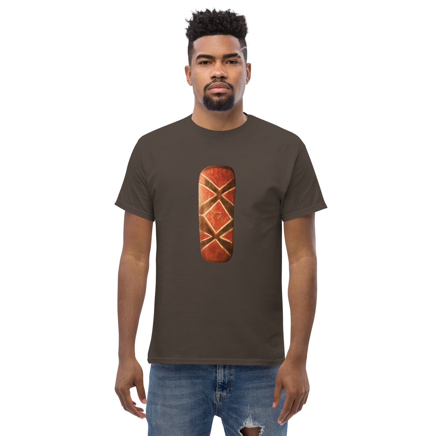 Men's classic tee with Native War Shield design