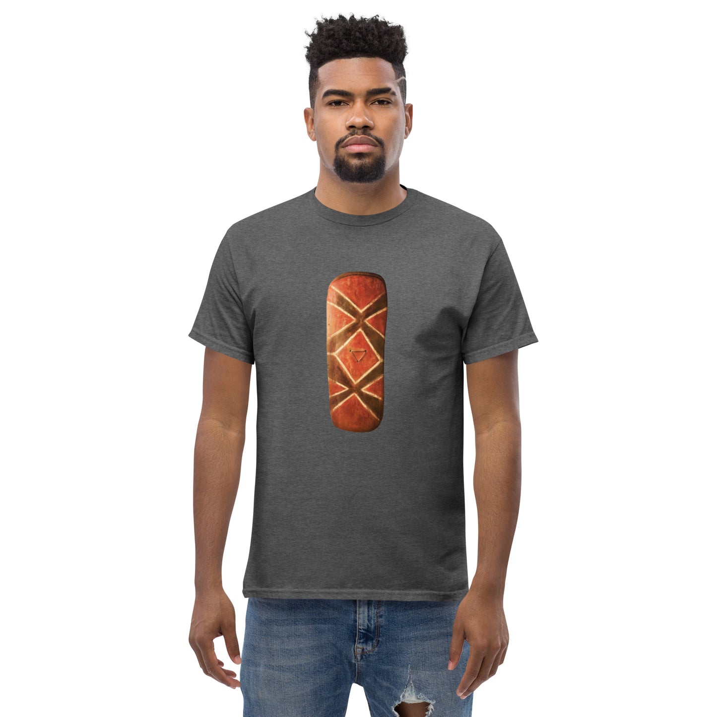 Men's classic tee with Native War Shield design